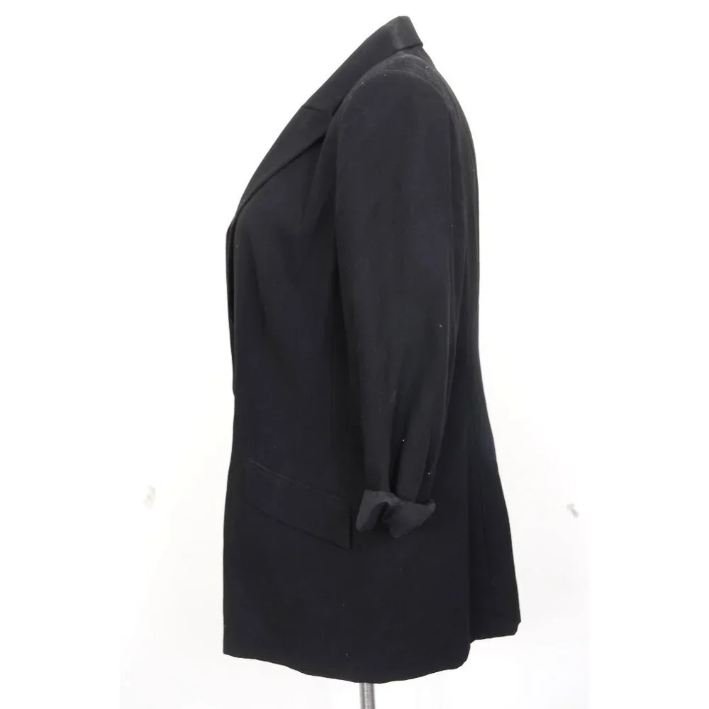 VTG Clifford&Wills Women's PLUS Size 20W Black WOOL Blend Blazer Business Casual - Picture 4 of 9